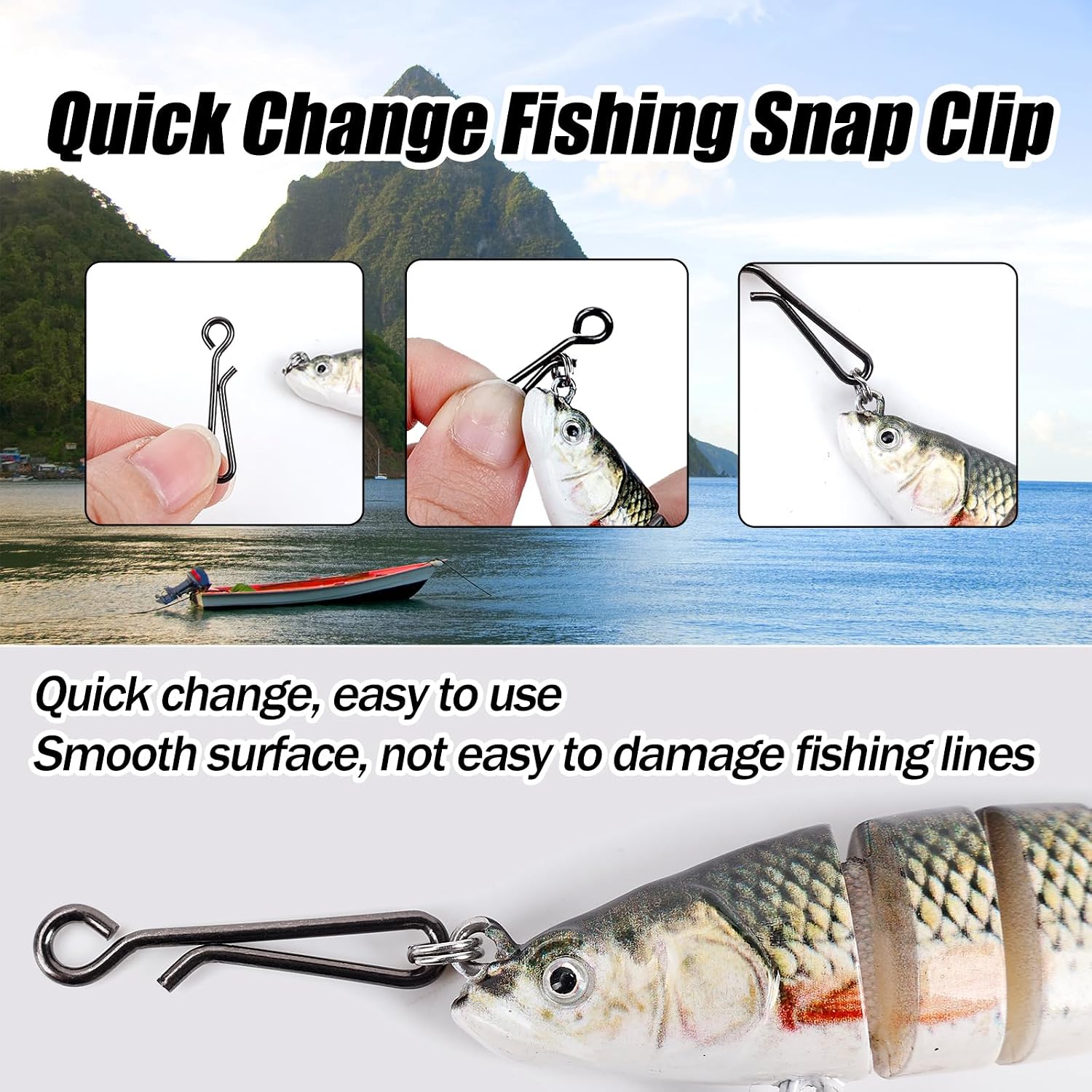 100 Stuks Rvs Vissen Snap Clip - Tippet Line recensie en prijs
