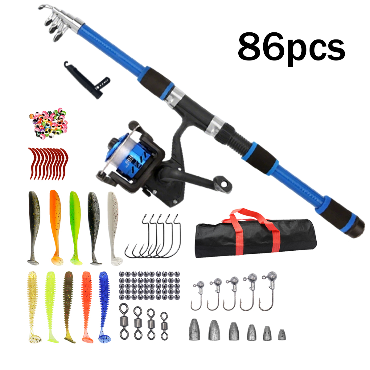 91/86-delige beginnersvisset 1 - Fishing Line Spooler recensie en prijs